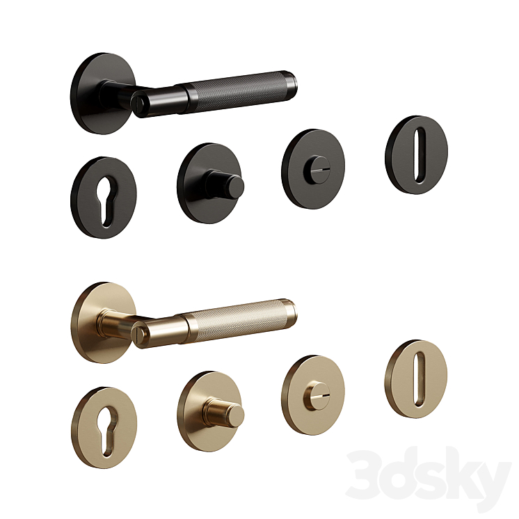 Door handle Buster and Punch 3DS Max Model - thumbnail 1