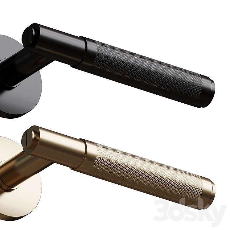 Door handle Buster and Punch 3DS Max Model - thumbnail 2