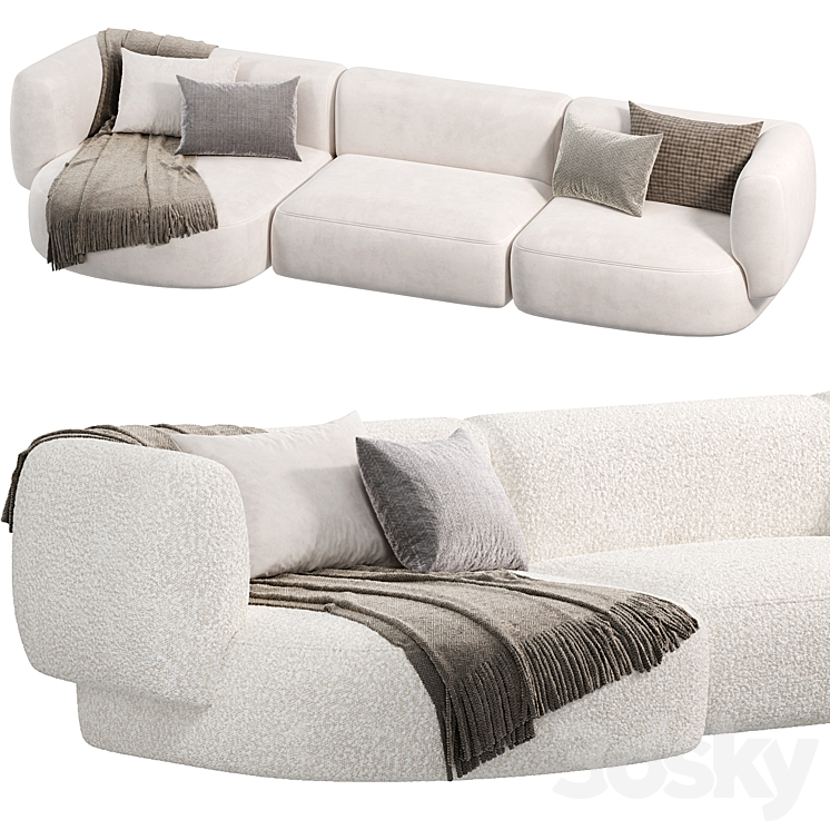 Hug Modular Sofa 4 sofas 3D Model Free