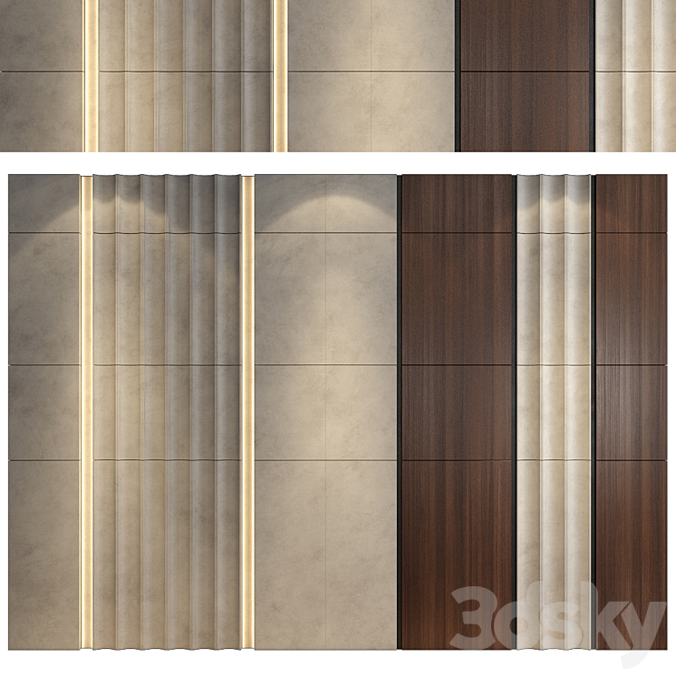 wall panels | set 149 3DS Max - thumbnail 1