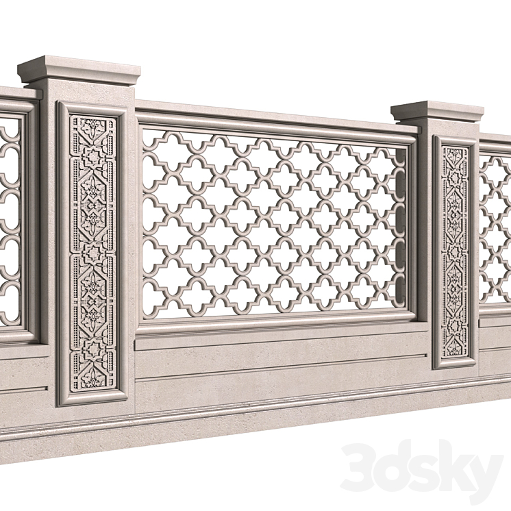 Fence in oriental style. Arabian Fence East Fence 3D model