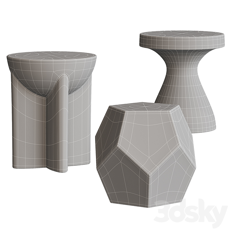 Malfa Gem Monti Gem table West Elm 3D Model