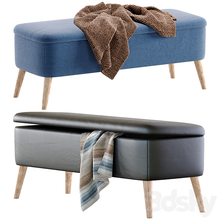 Bench Vaili Happy Light Divan.ru\/Банкетка Вайли Диван.ру 3D Model Free