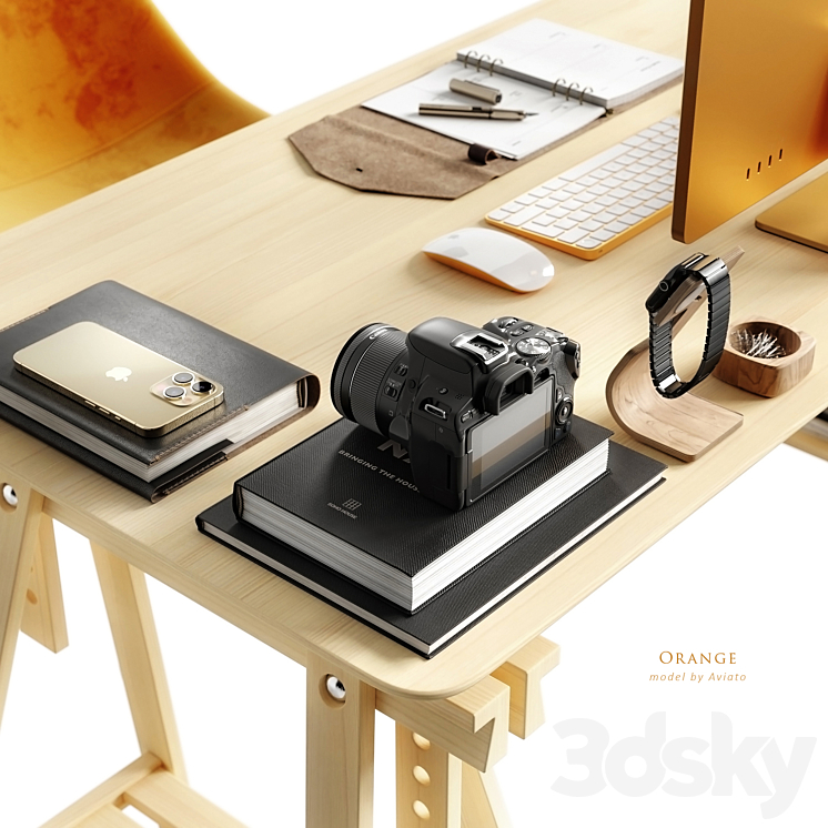 Workspace Orange 3DS Max Model - thumbnail 2