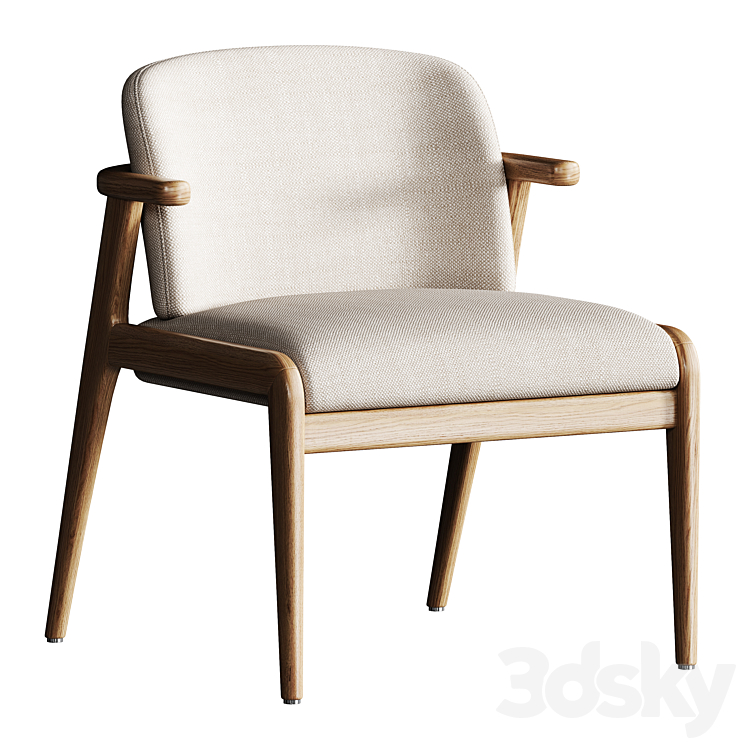 Nowe Dining Chair 3DS Max Model - thumbnail 1