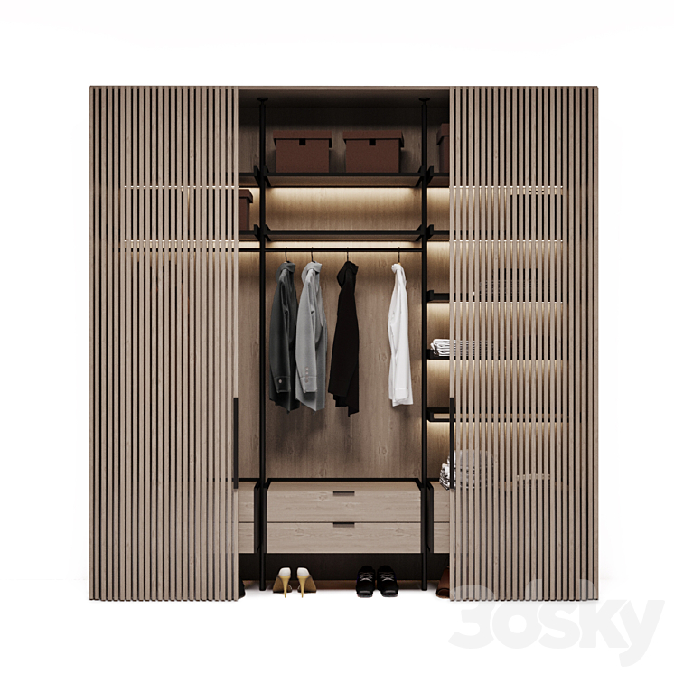 Poliform wardrobe 3D Model Free