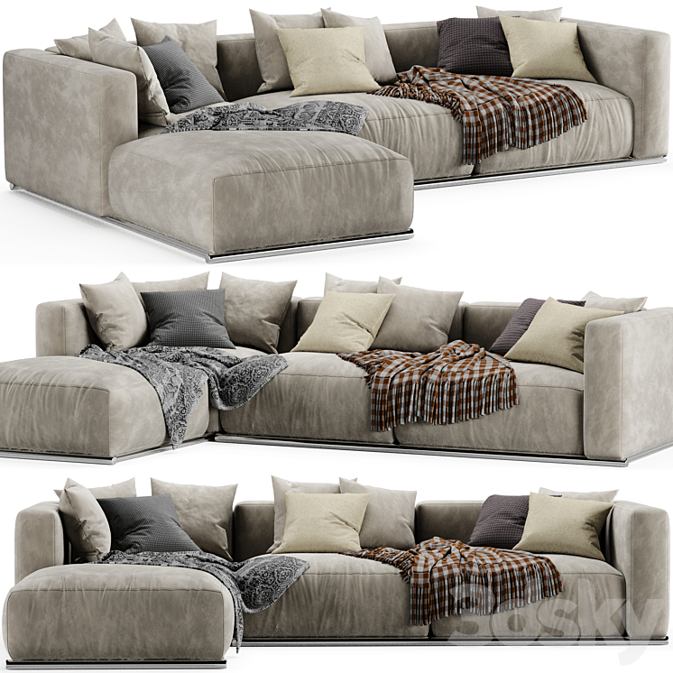 Poliform Shangai Chaise sofa Free Download