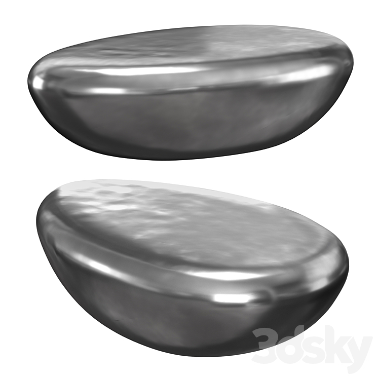River Stone Coffee Table 3DS Max Model - thumbnail 1