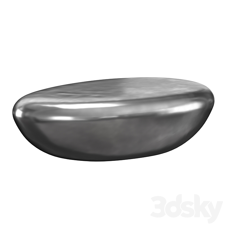River Stone Coffee Table 3DS Max Model - thumbnail 2