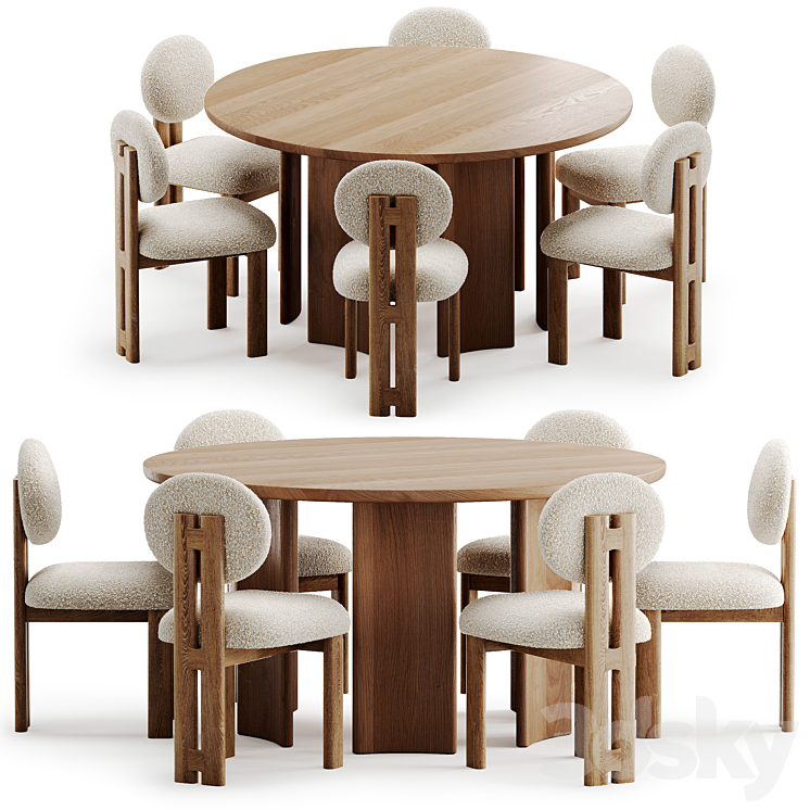 Dining set by Forom 3D Model Free