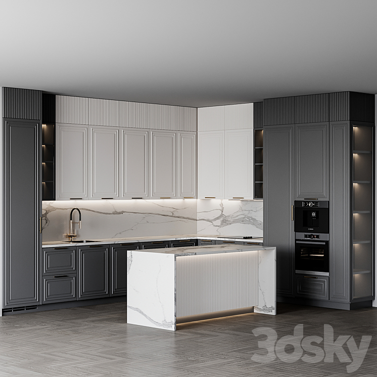 kitchen Neoclassic211 3DS Max