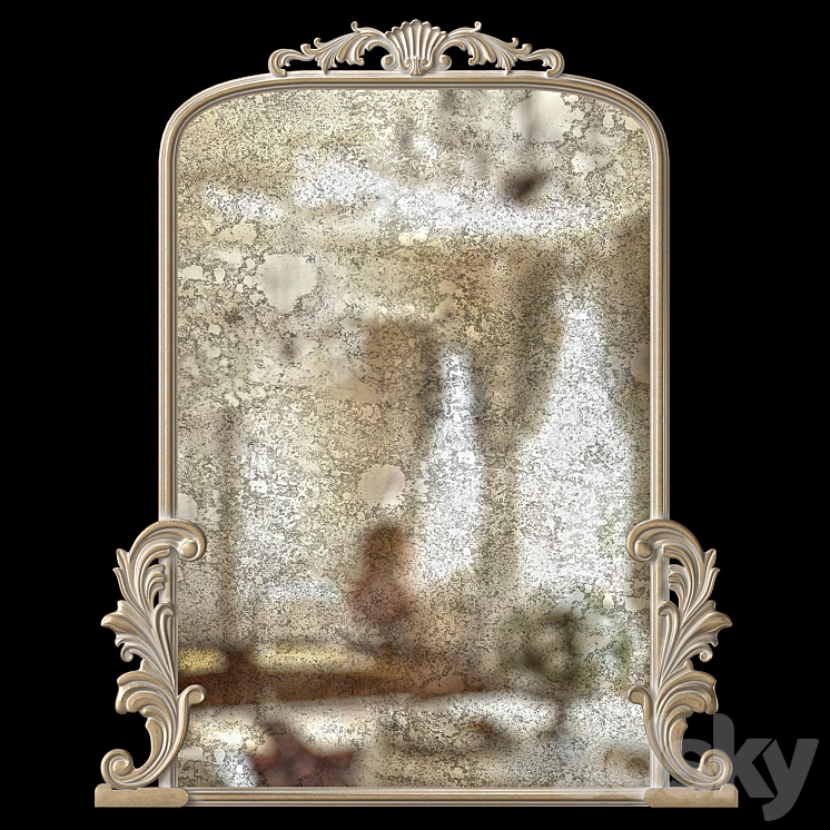 Kirklands Home Ornate Leaner mirror Mirror 3D model