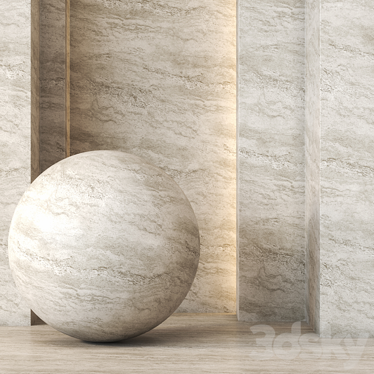 Travertine Texture 4K – Seamless 3D Model