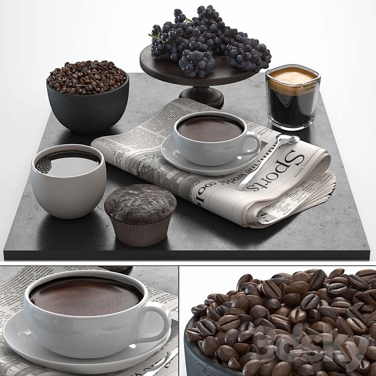coffee set 3D Model