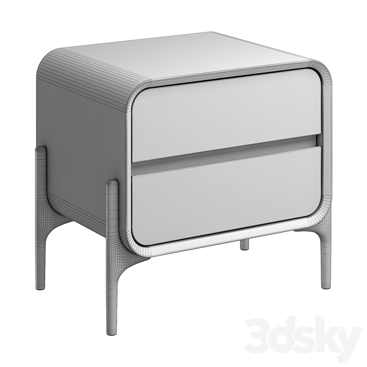 Light luxury bedside table 3DS Max Model - thumbnail 2
