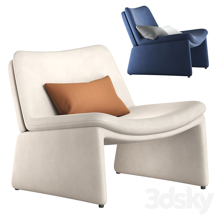 Mara Hoffman Chair West Elm 3DS Max Model - thumbnail 1