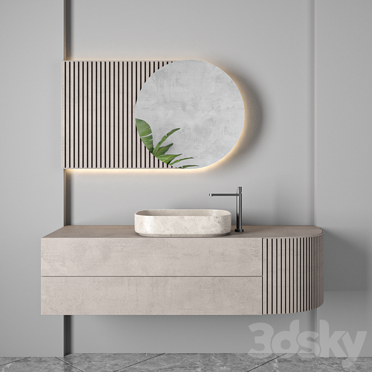 bathroom furniture set 87 3D Model