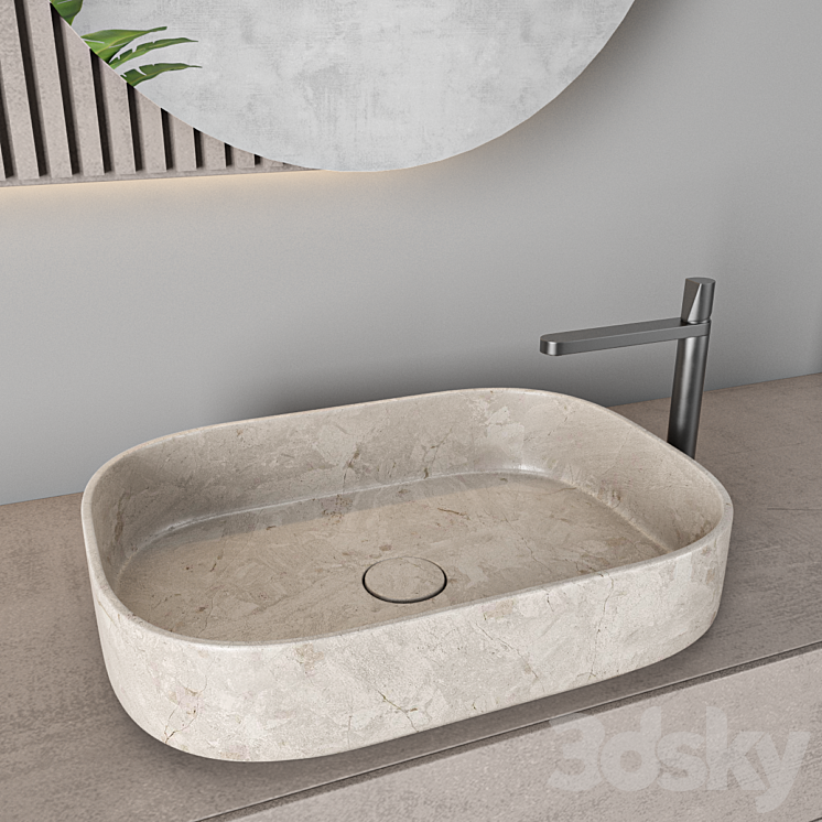 bathroom furniture set 87 3D Model Free