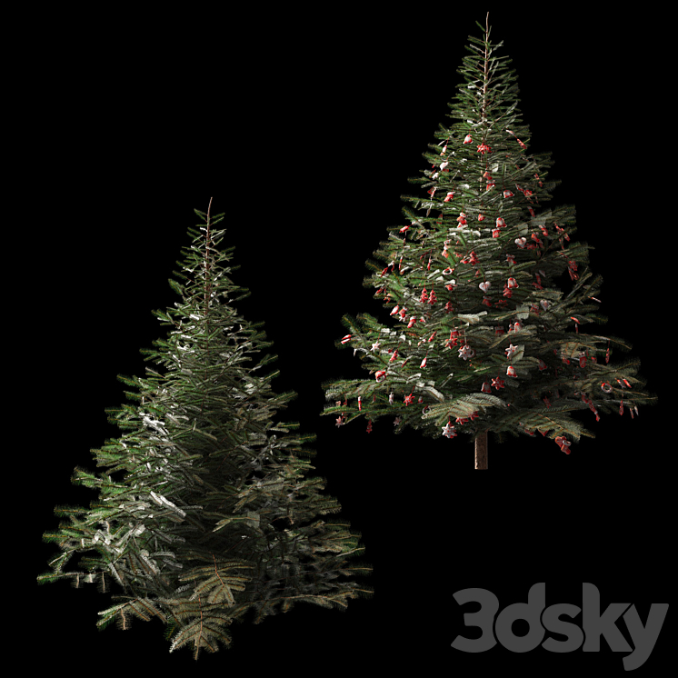 Christmas tree and Christmas tree 3DS Max - thumbnail 2