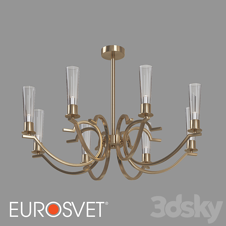 OM Ceiling lamp Eurosvet 60141/8 Rosher - Pendant light - 3D model