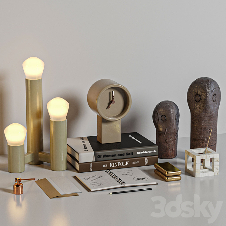 Decorative Set 15 3D Model Free