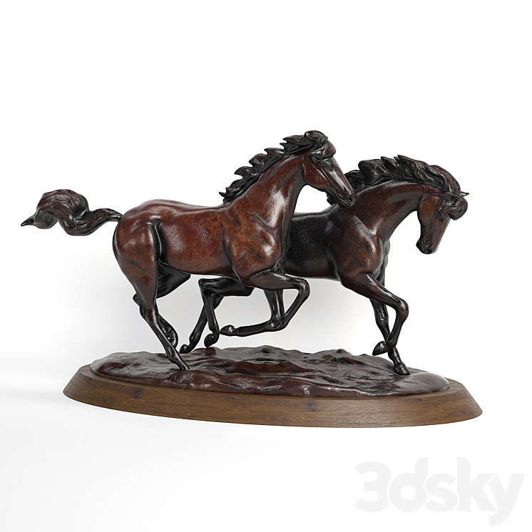 running horses 3D Model
