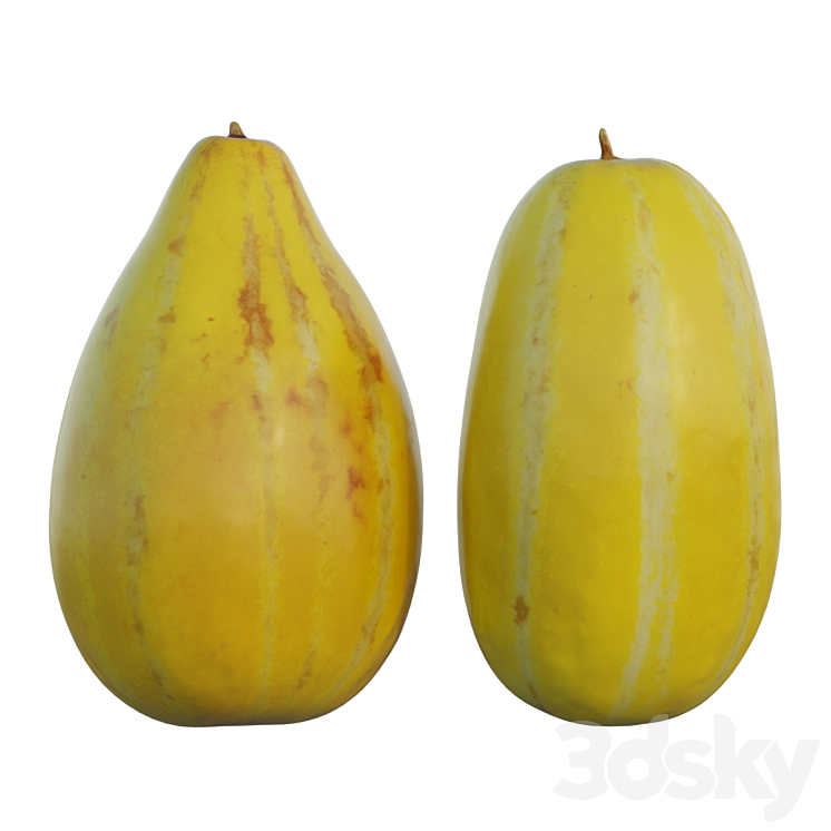 Korean yellow melon Food and drinks 3D model