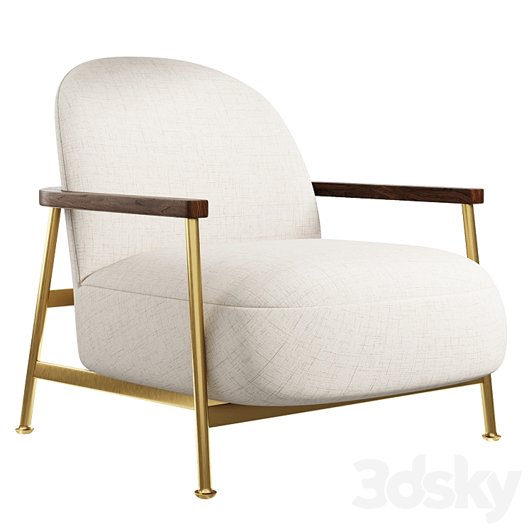 Sejour Lounge Chair By GamFratesi 3DS Max - thumbnail 1