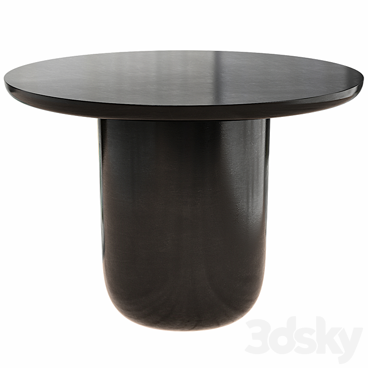 LOLA ROUND BLACK CONCRETE DINING TABLE Table 3D model