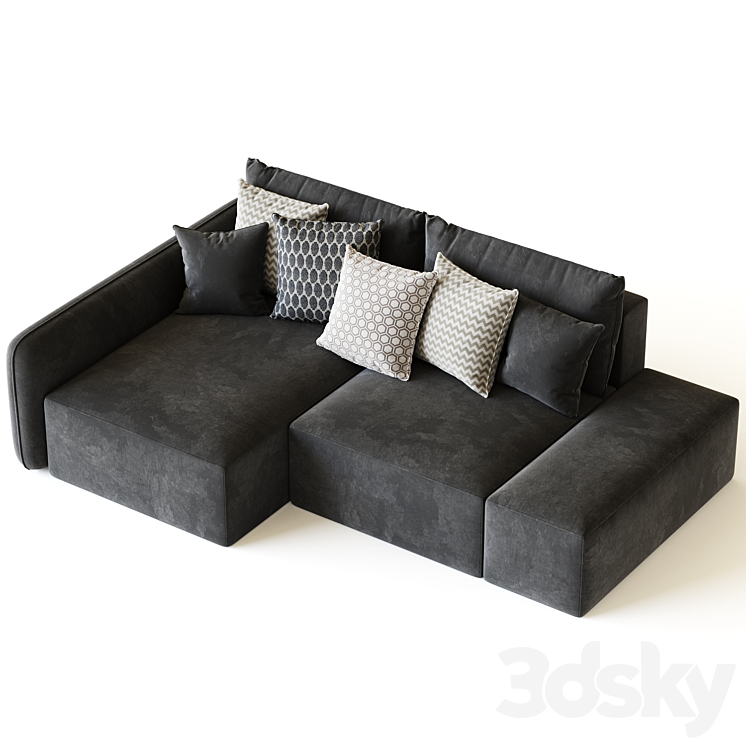 Corner sofa bed Portland 3DS Max - thumbnail 2