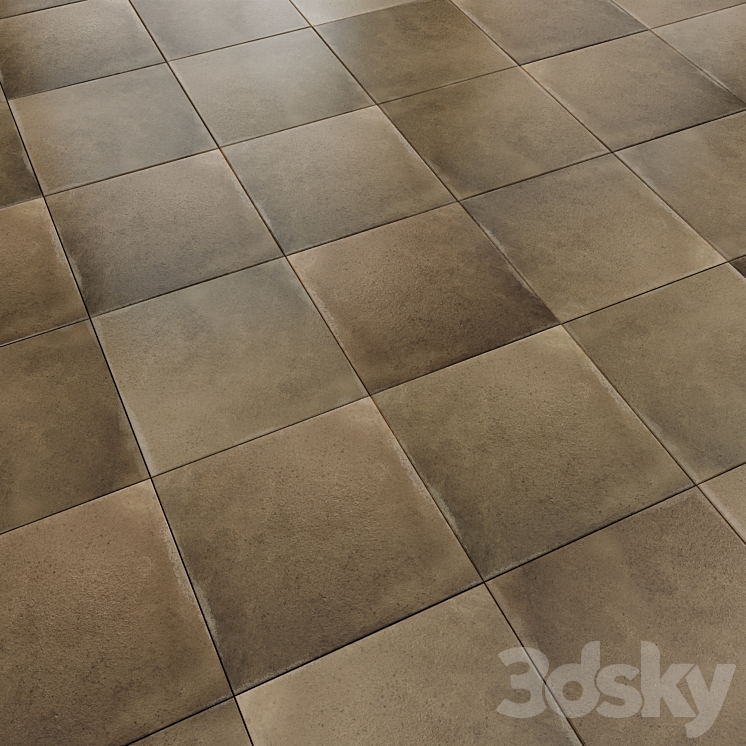 Porcelain tiles EQUIPE TERRA 20x20 Tile 3D model