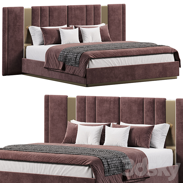 Batha II bed by Evanyrouse 3DS Max - thumbnail 1