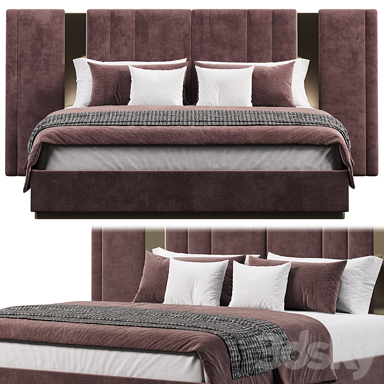 Batha II bed by Evanyrouse 3DS Max - thumbnail 2