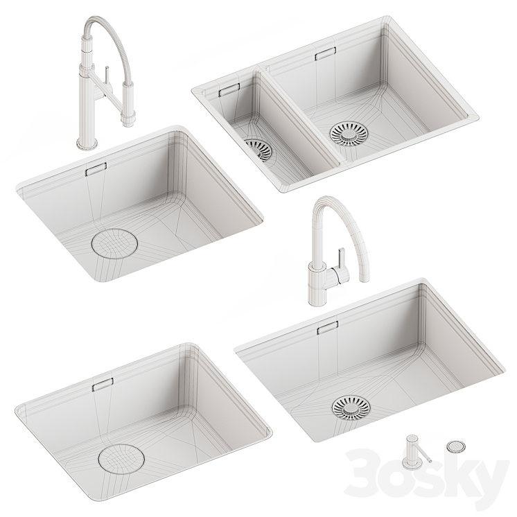 Sinks and faucets Franke 3DS Max - thumbnail 2