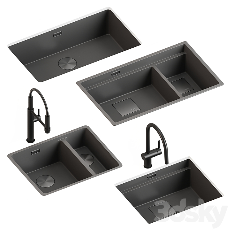 Sinks and faucets Franke 3D Model Free