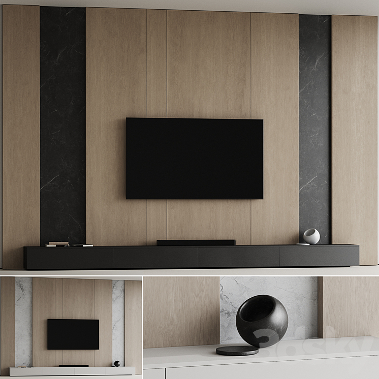 TV wall 12 3D Model