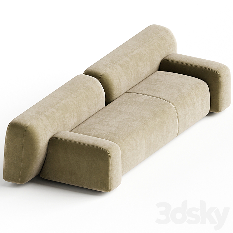 Suiseki sofa cod SUI05 composition 3D Model