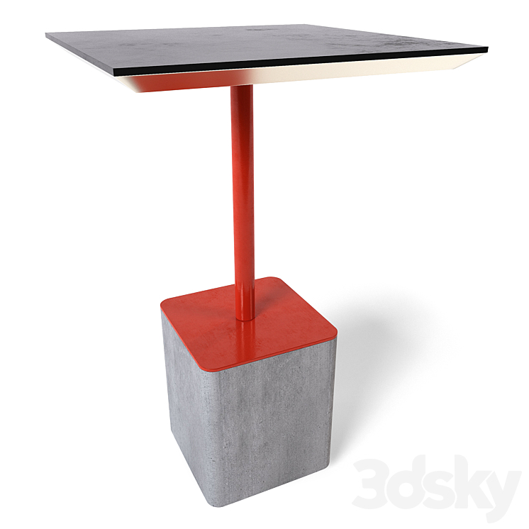 Bar Table And Chair Table + Chair 3D model