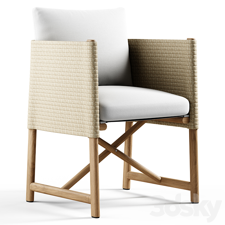 Kettal Giro Folding Dining Armchair Arm chair 3D model