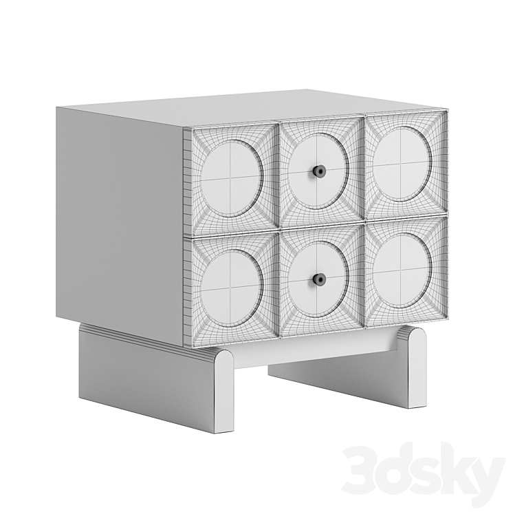 Marcel Bedside Table by Soho Home 3DS Max - thumbnail 2