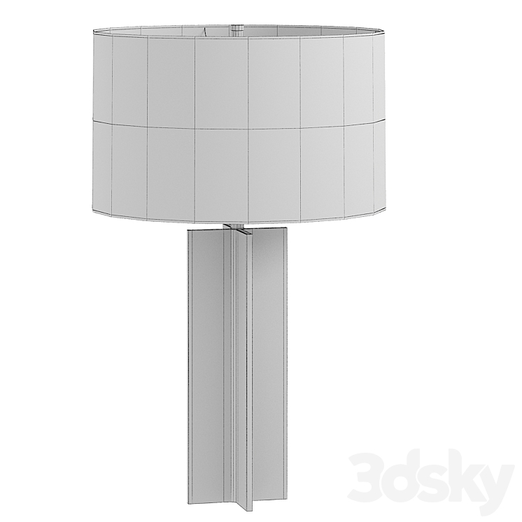 Frederick Metal X Table Lamp, Brass Table lamp 3D model