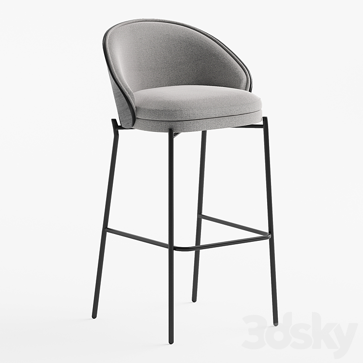 Easy stool Kave Home 3DS Max - thumbnail 1