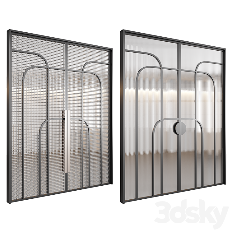 Embossed glass doors ?2 3D Model