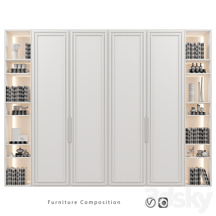 Furniture composition | 369 3DS Max Model - thumbnail 2