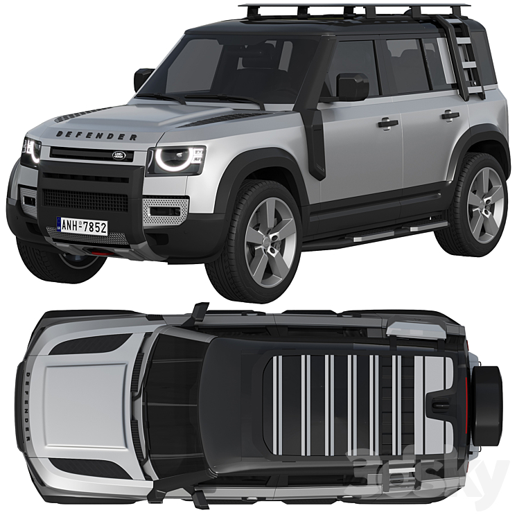 Land Rover Defender EXPLORER PACK 3D Model Free