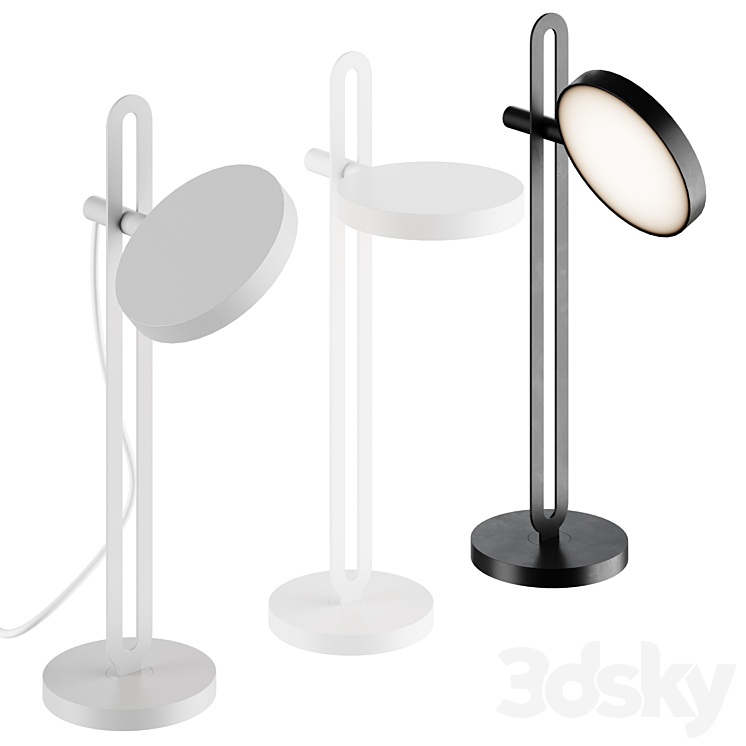 Echo Table Lamp black 3D Model