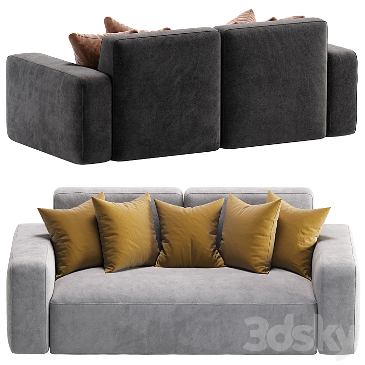 Sofa NORMAN 1 by Cazarina Interiors\/Диван НОРМАН 3D Model Free