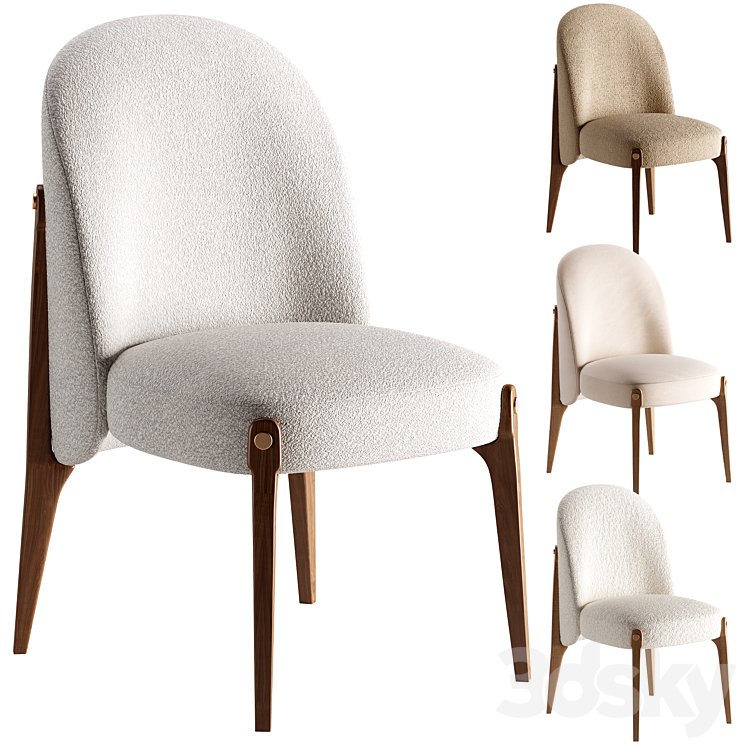 AMES DINING CHAIR 3DS Max Model - thumbnail 1
