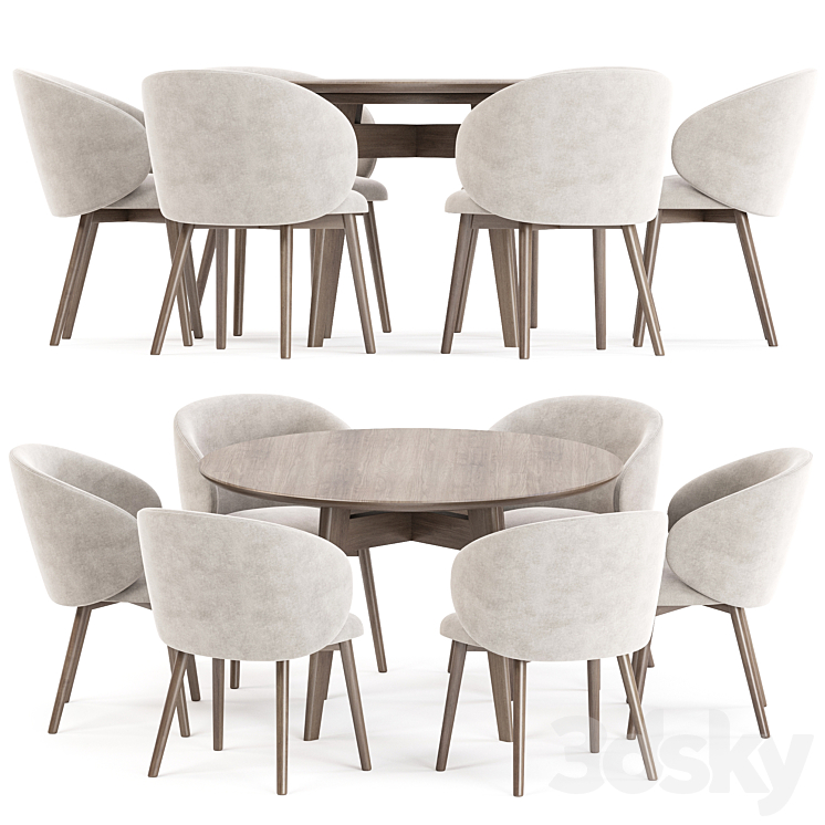dining set 45 3D Model Free