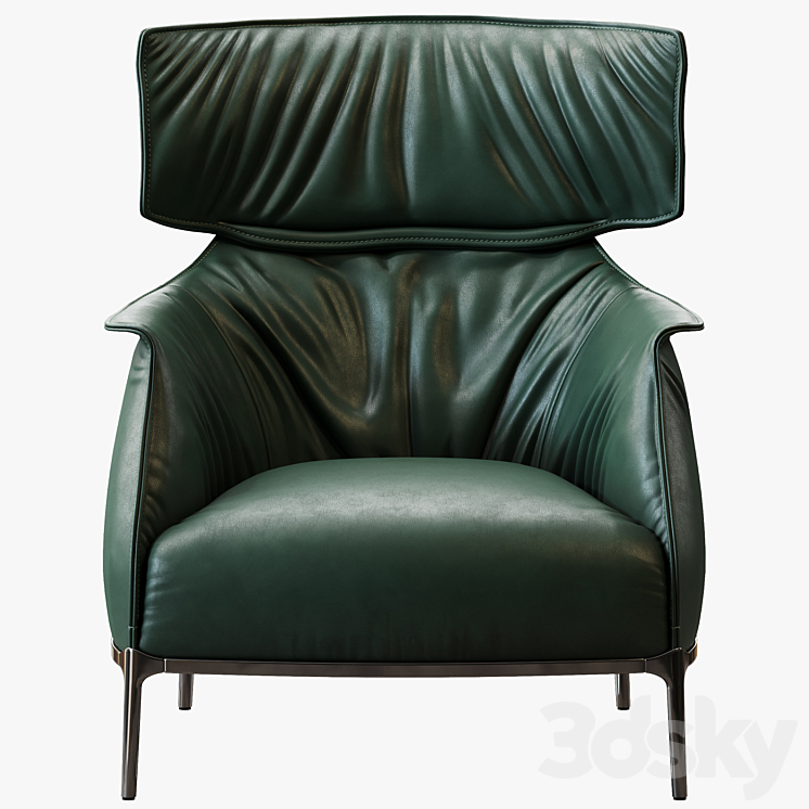 3DS MAX Armchair Archibald King by Poltrona Frau 3DS Max Model